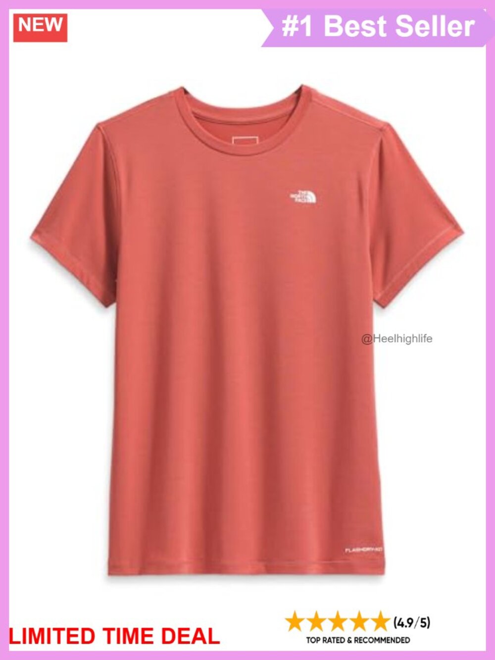 Short Sleeve Crewneck Active Tee Moisture Wicking Recycled Polyester - Picture 3 of 3